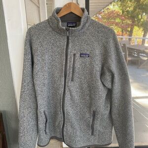Patagonia Men's Zip-Up Sweater in Heather Gray